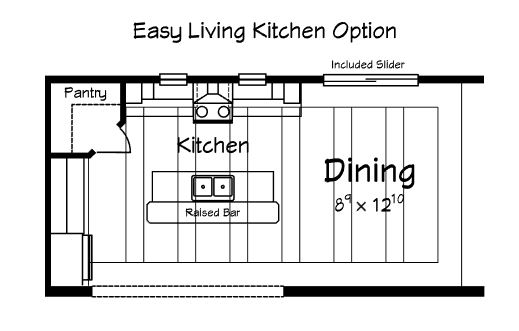 Ervin - Homestead - Easy Living Kitchen Optional Plan