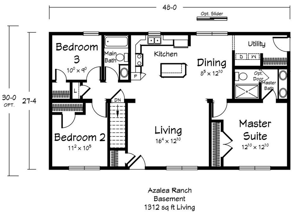 Azalea - Homestead - Main Floor Plan