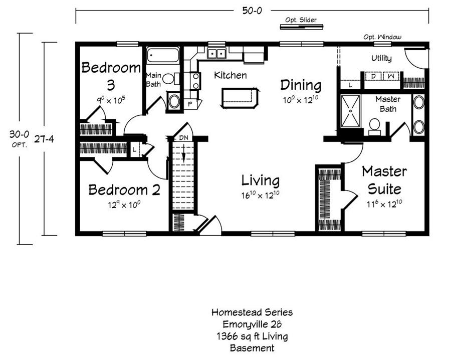 Emoryville - Homestead - Main Floor Plan