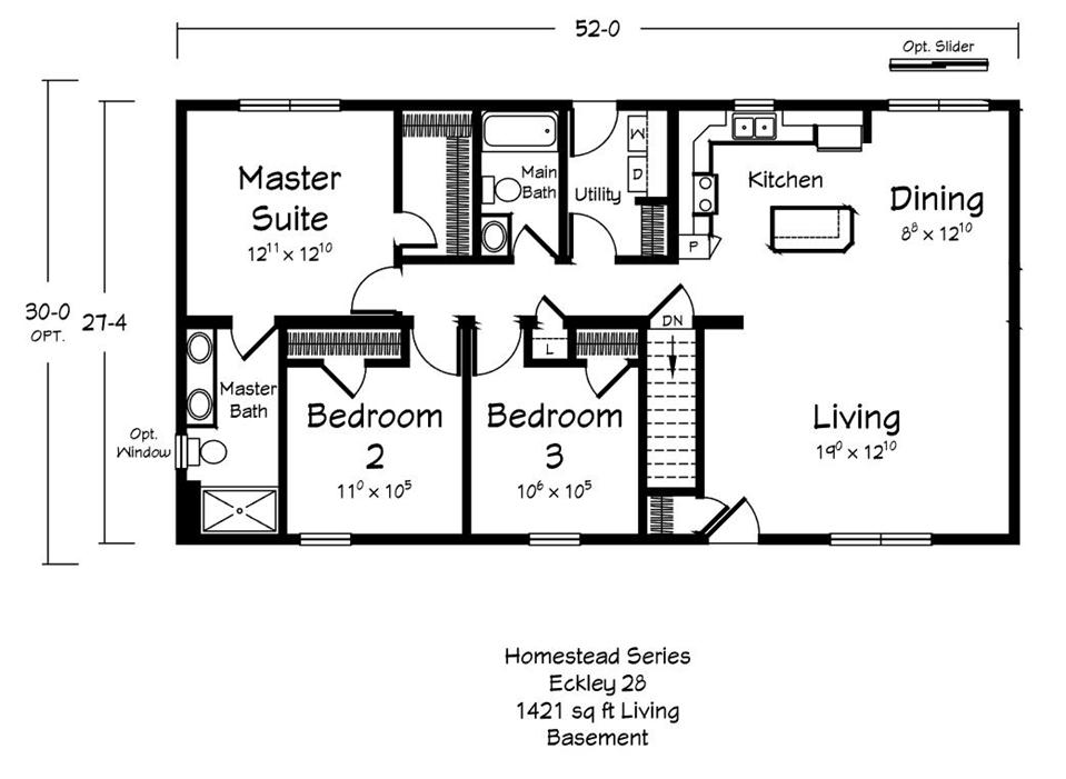 Eckley - Homestead - Main Floor Plan