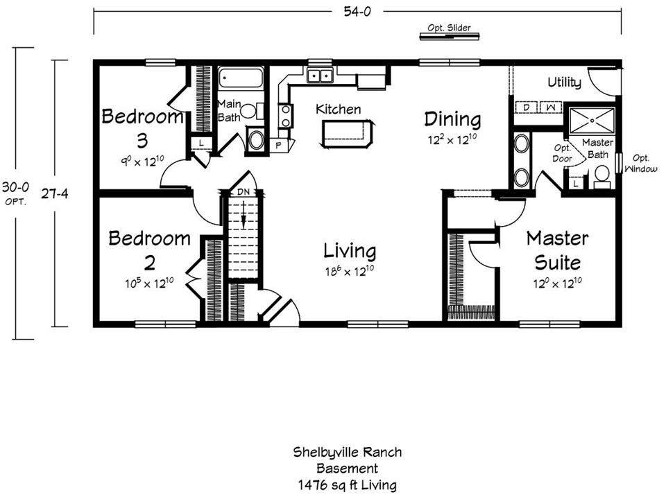 Shelbyville - Homestead - Main Floor Plan