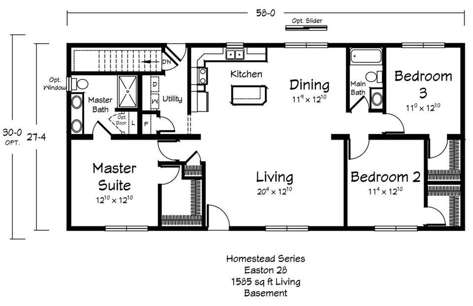 Easton - Homestead - Main Floor Plan
