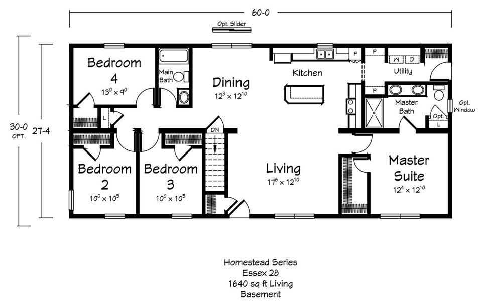 Essex - Homestead - First Floor Plan