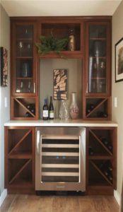 Built-In Bar with Storage & Refrigerator
