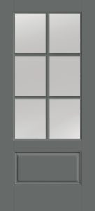 6-Lite Farmhouse Style Door (3/4 Chinchilla Glass) RCDAA